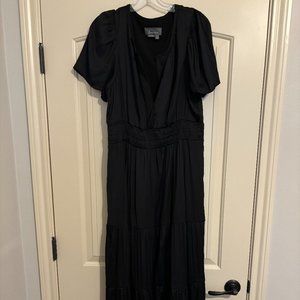 Anthropologie Somerset Dress - Satin Black - Large